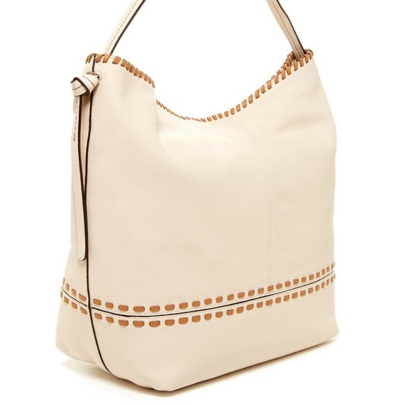 Cole Haan NEW Brynn Leather Shoulder Bag Large NWT Ivory - Picture 2 of 16